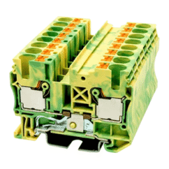 Bloco Terminal de proteção | DP6-PE | Conexão Push-in | Trilho DIN pacote 8 und.