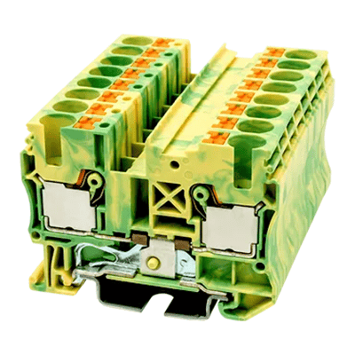 Bloco Terminal de proteção | DP6-PE | Conexão Push-in | Trilho DIN pacote 8 und.